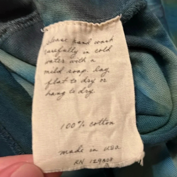 Raquel Allegra Navy Tie-Dye Tank Dress Blue Green Size 0 - Picture 7 of 7